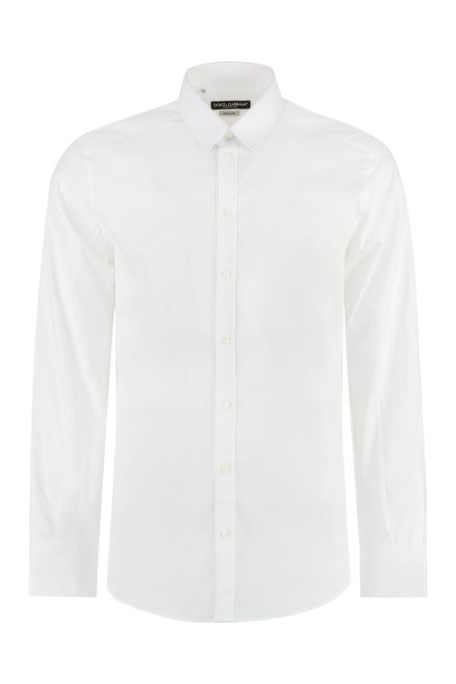 Cotton Shirt with Back Pinces