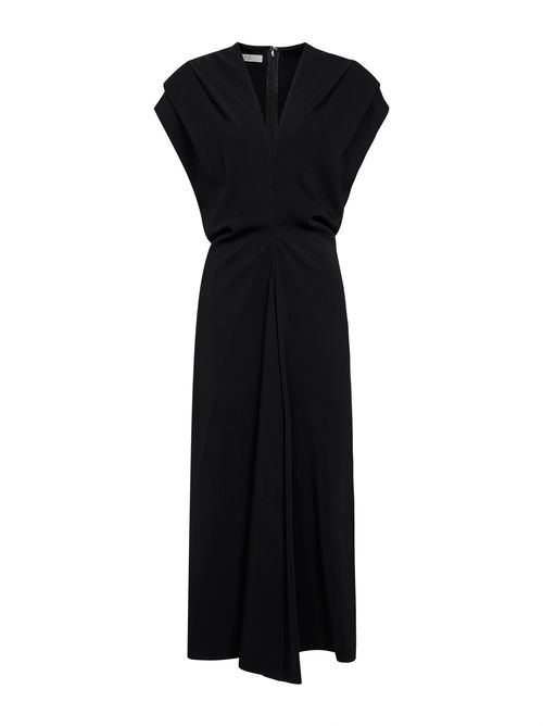 Viscose Shift Dress Dress — Black