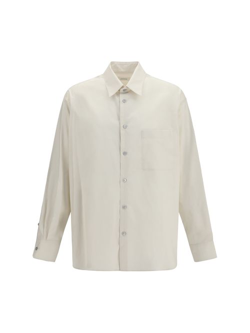 Cotton-Silk Blend Shirt — White