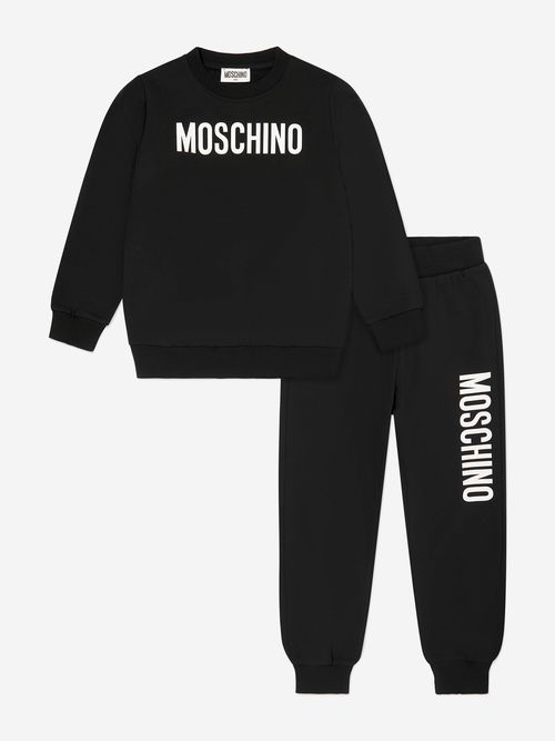 Moschino Kids Logo Tracksuit in Black 4 Yrs