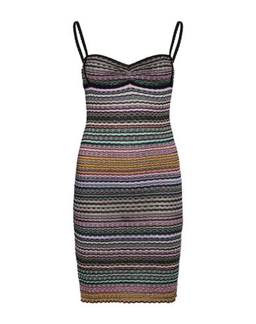 Woman Mini dress Green Size 4 Viscose, Metal fiber, Polyamide, Elastane