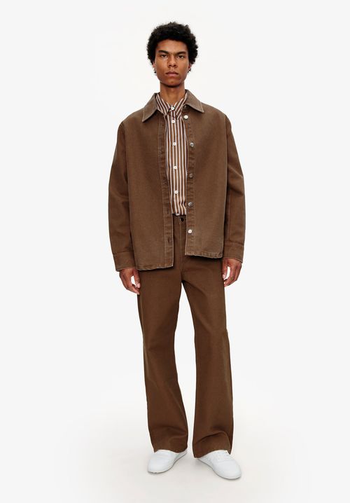 A. P.C. Men's Button-down jacket Size: Extra Small in Brown