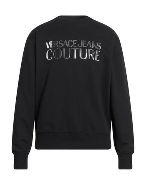 Man Sweatshirt Black Size M Cotton, Elastane