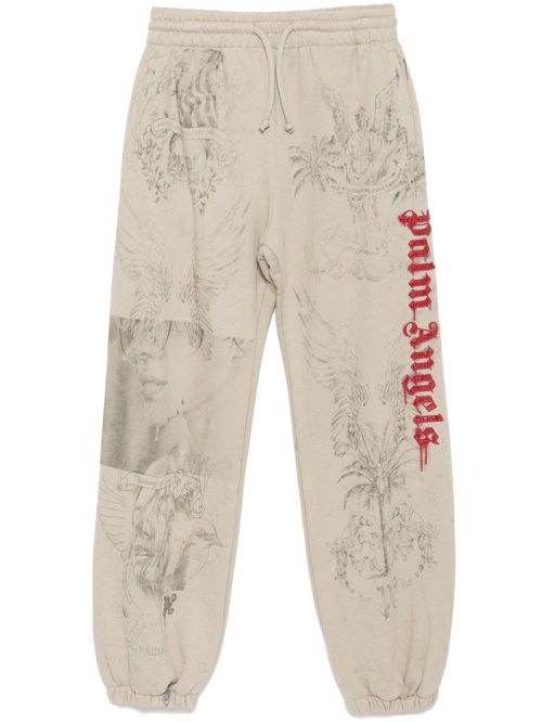 Pencil all-over track pants - Neutrals