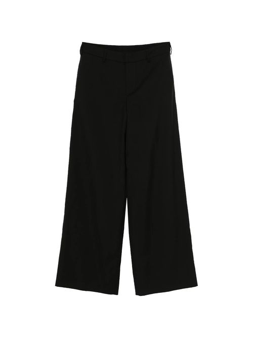PT Soft Virgin Wool Trousers with Button-and-Zip Closure