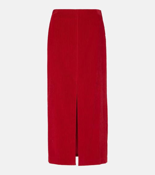 Cotton midi skirt