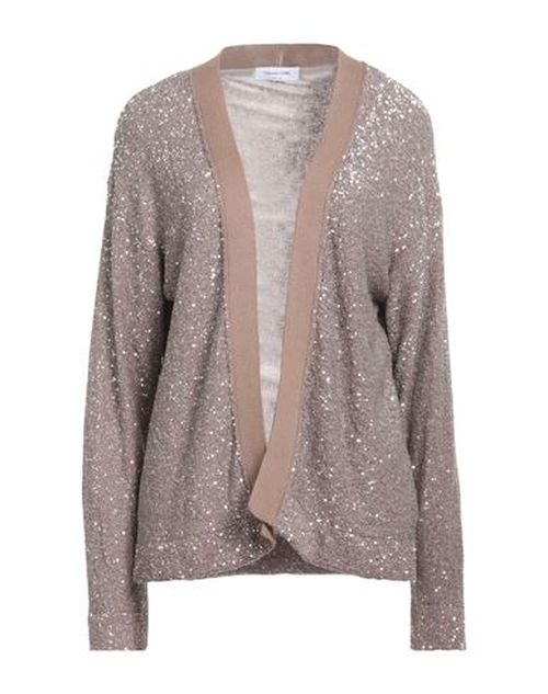 Woman Cardigan Sand Size 10 Polyamide, Polyester