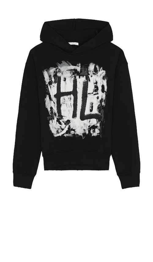 Helmut Lang Scribble 2 Hoodie in Black & White - Black. XL also in