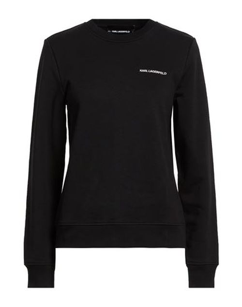Karl Cares Woman Sweatshirt Black Size L Organic cotton, Polyester