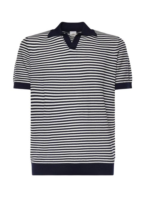 Striped Cotton Polo Shirt
