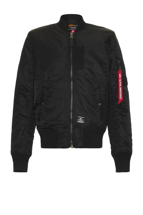 ALPHA INDUSTRIES MA-1 Regular Fit Flight Jacket in Black