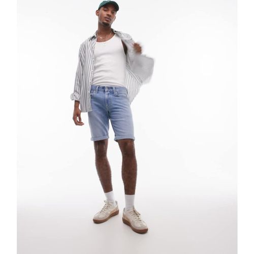 Tommy Jeans Mens Ronnie denim shorts in medium wash - Sky Blue - 28 Waist