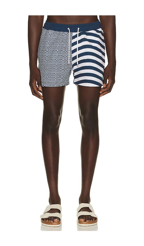 Edmmond Studios Circus Swim Shorts in Blue. XL/1X. Also in
