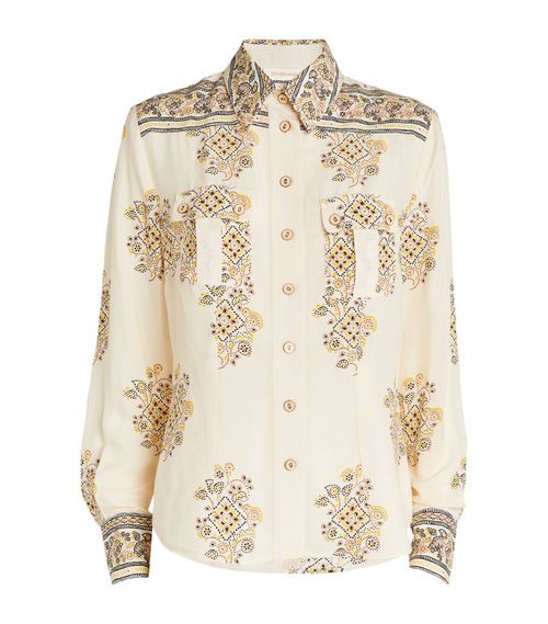 Silk-Blend Printed Shirt