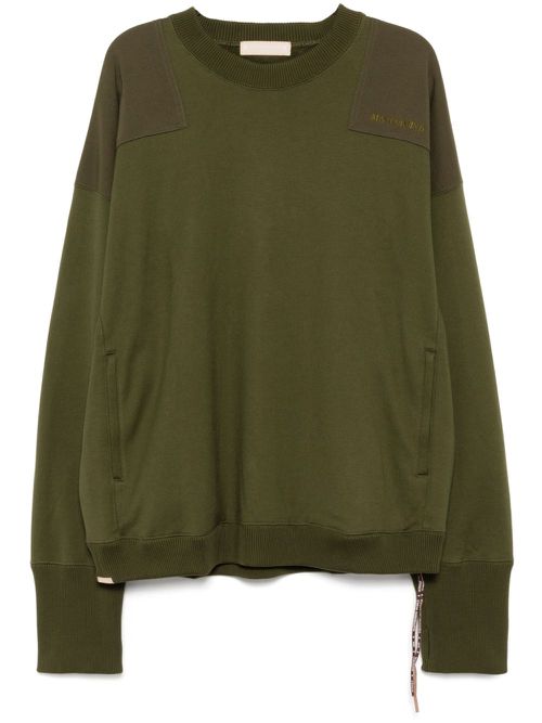 Logo-embroidered sweatshirt - Green