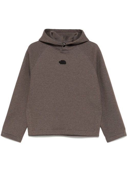 Logo-patch hoodie - Brown