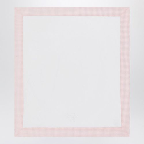 Il Gufo White Cover With Pink Seersucker Border