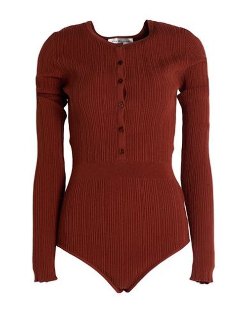 Woman Bodysuit Brown Size 4 Viscose, Polyamide