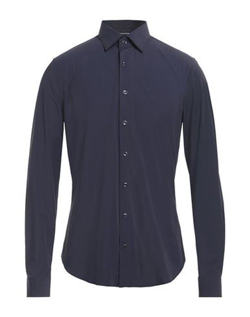Man Shirt Midnight blue Size 16 Nylon, Elastane