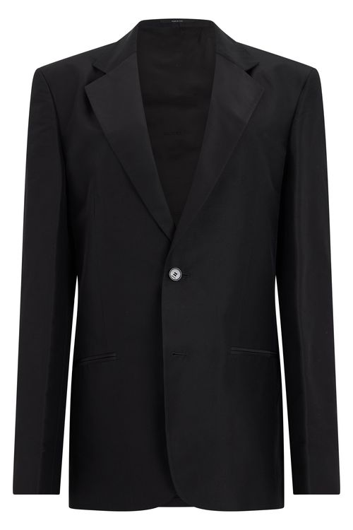 Classic Single-Breasted Silk Blazer for Women