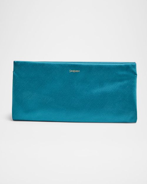 Soft YSL Clutch Bag in Satin