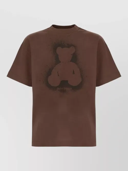 Palm Angels - cotton crew neck graphic print t-shirt