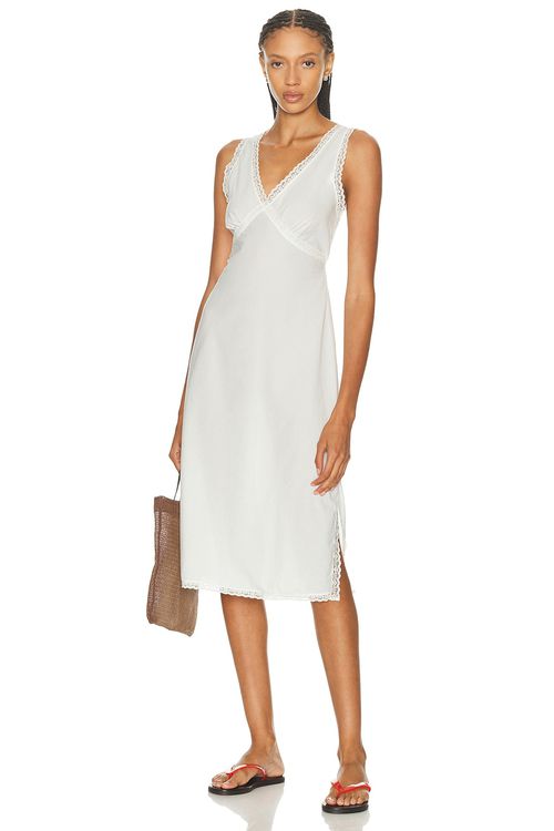 Cou Cou Intimates for FWRD The Iris Slip Dress in White - White. XS also in L, M