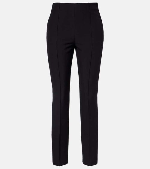 Crêpe slim pants