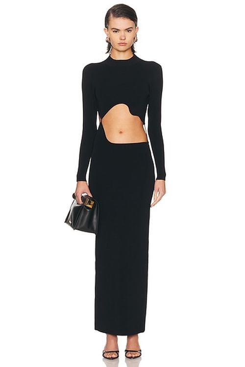 Christopher Esber Maparadita Lattice Separation Dress in Black - Black. L also in M