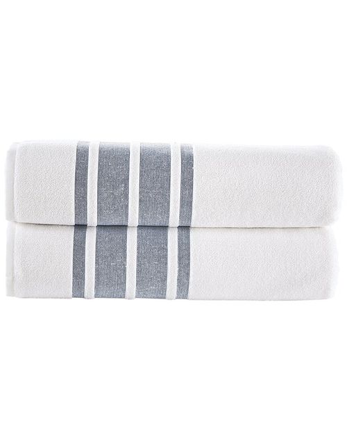 Contrast Border 2Pc Bath Sheets