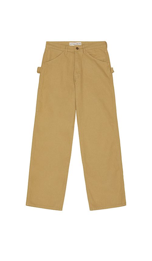 After Pray Neo Washed Work Pants in Beige. S also in