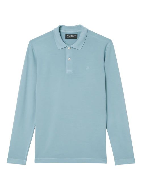 Long-sleeve polo shirt - Blue