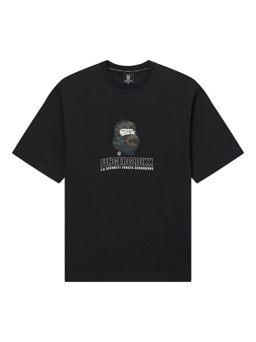 Camouflage-print T-shirt - Black