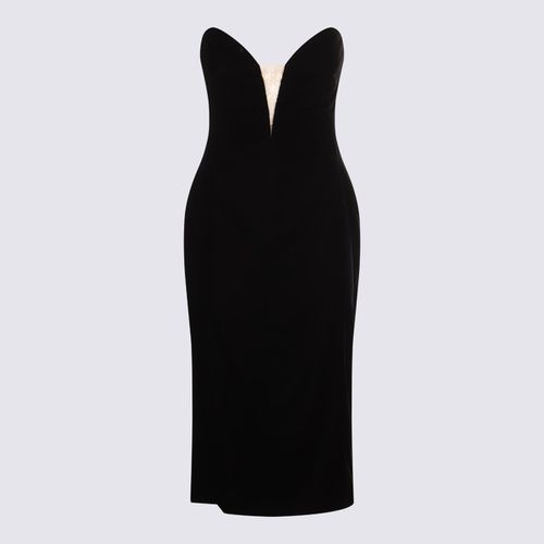 Black Viscose Midi Dress