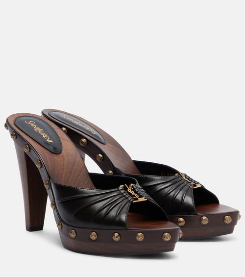 Babylone 90 studded leather mules