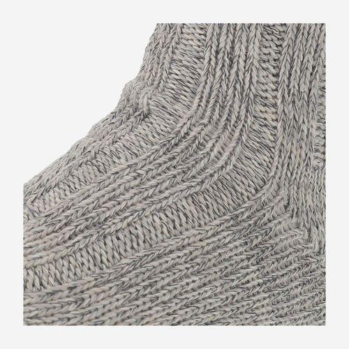 Ribbed Twist Stretch Cotton Blend Socks — Gray