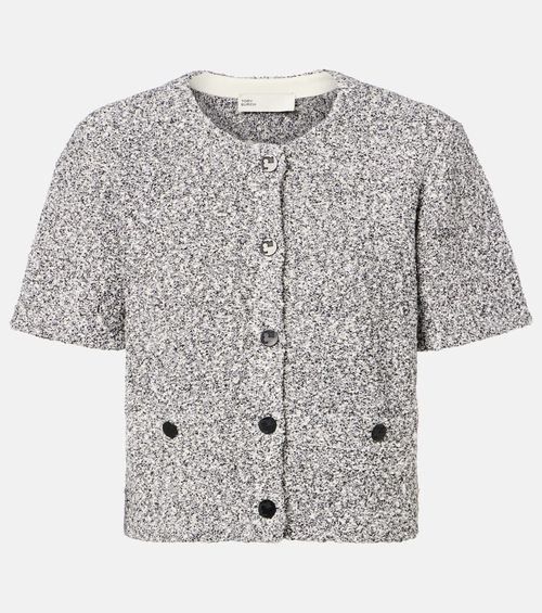 Cropped tweed top