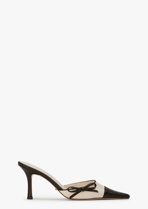 Shirley Bone/Black Heels