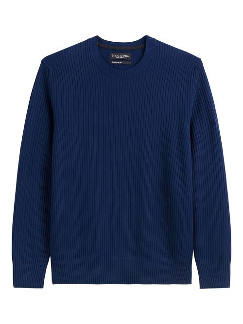 Ribbed crew-neck sweater - Blue