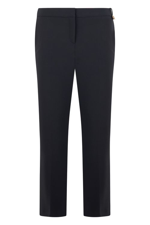 Crepe Trousers with Classic Fit and Belt