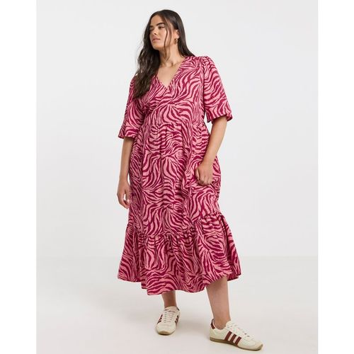 Zebra Print Wrap Midi Dre