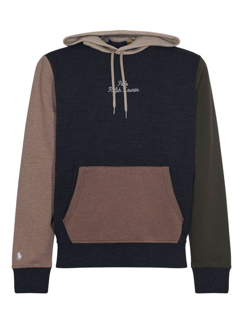 Colour-blocked hoodie - Black
