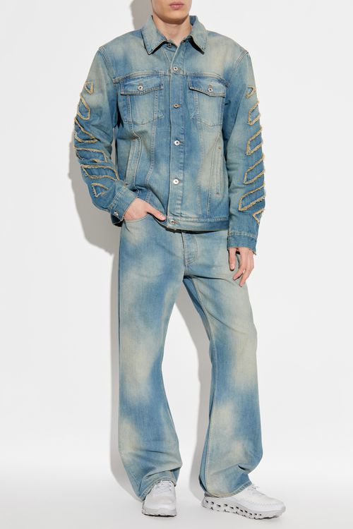 Jeans With Logo, Men's, Blue