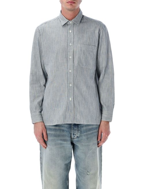 Tahiti Striped Cotton Button-Down Shirt