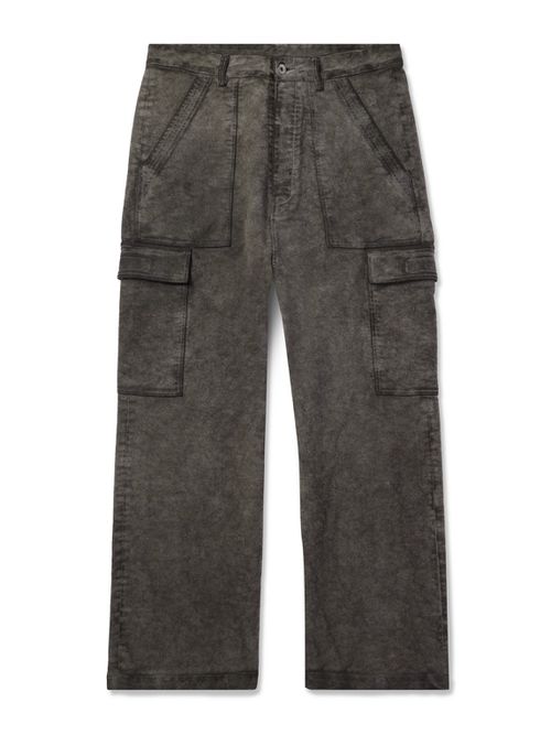 Cotton-Moleskin Cargo Trousers