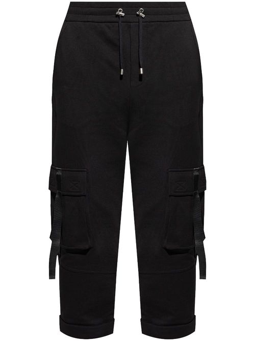 Cotton cargo sweatpants - Black