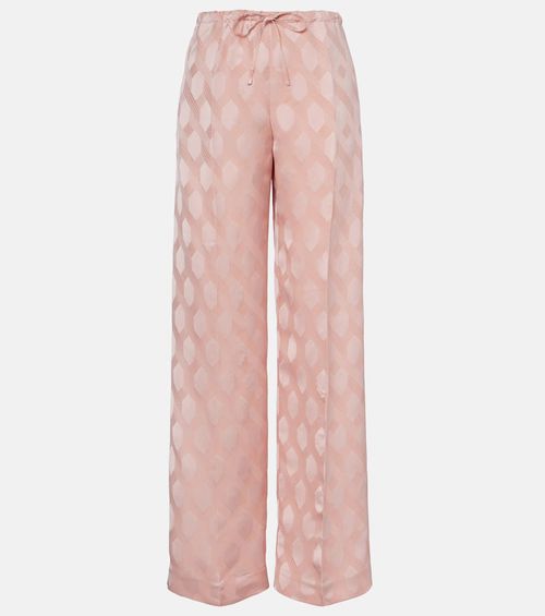 Printed wide-leg pants