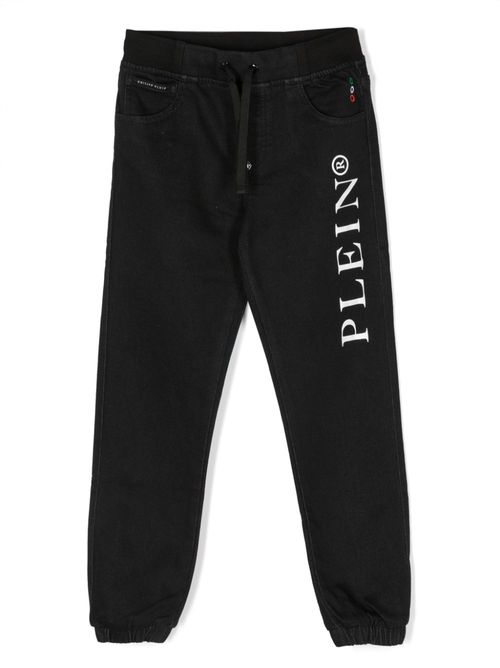Logo-print track pants - Black
