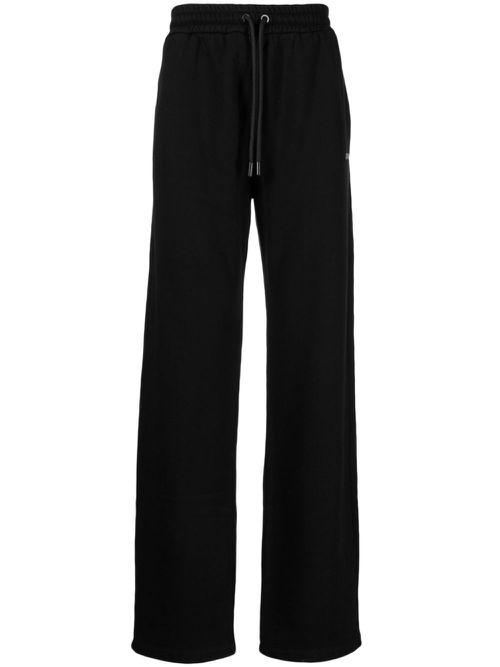 Stitch Diag cotton track pants - Black