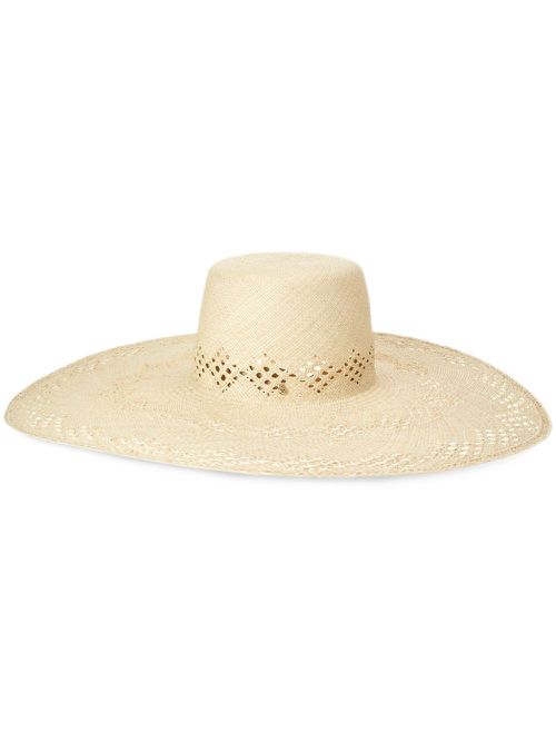 Gina straw capeline hat - Neutrals